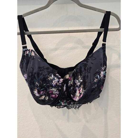 Cacique 40H Floral Lace Underwire Bra With Adjustable Straps - Picture 1 of 3